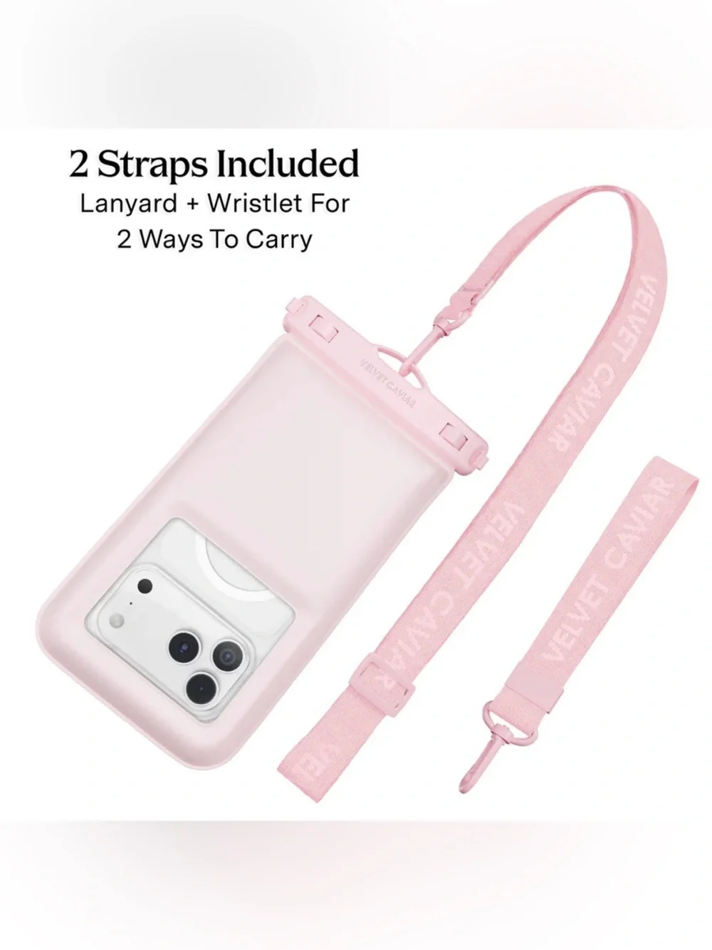 Velvet Caviar Strawberry Milk Waterproof Floating Phone Pouch